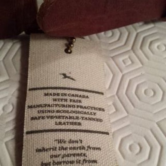 NEW! BRAVE 30" Looped Leather Belt with 70's flare! Canadian made! - Picture 3 of 5